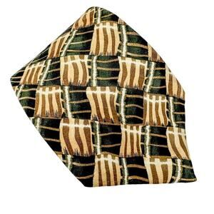 Givenchy Monsieur 100% silk vintage classic retro geometric pattern necktie 4” w